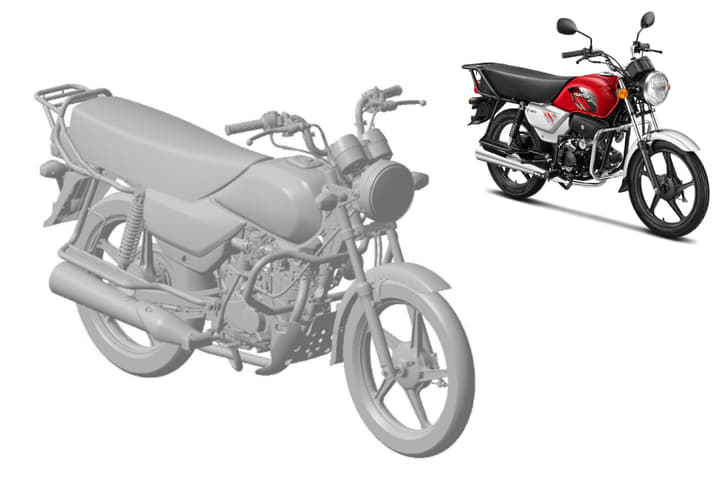 Hero commuter design patent image next to a studio image of the Hunter 125 