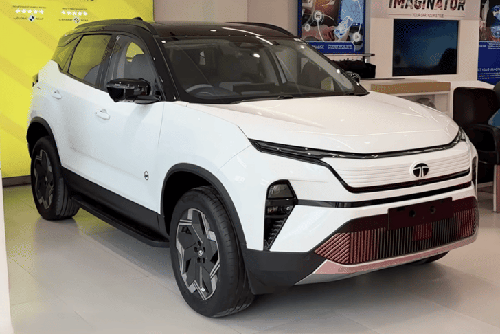 tata harrier ev in showroom