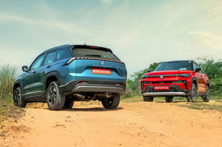 Maruti slashes Victoris prices by up to Rs 39,000 Maruti Suzuki Victoris front and rear quarters