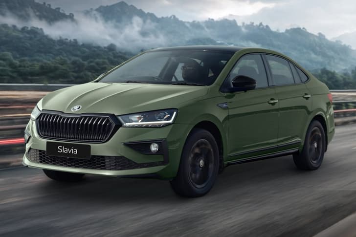 Skoda Slavia front quarter tracking Skoda Slavia front quarter tracking
