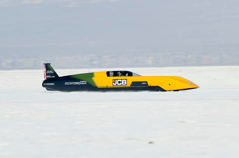 JCB Hydromax hydrogen-powered car sets new land speed record of 653.90kph