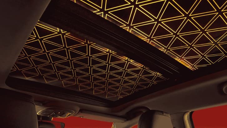 Jeep Compass 85th Anniversary Edition illuminated panoramic sunroof elements