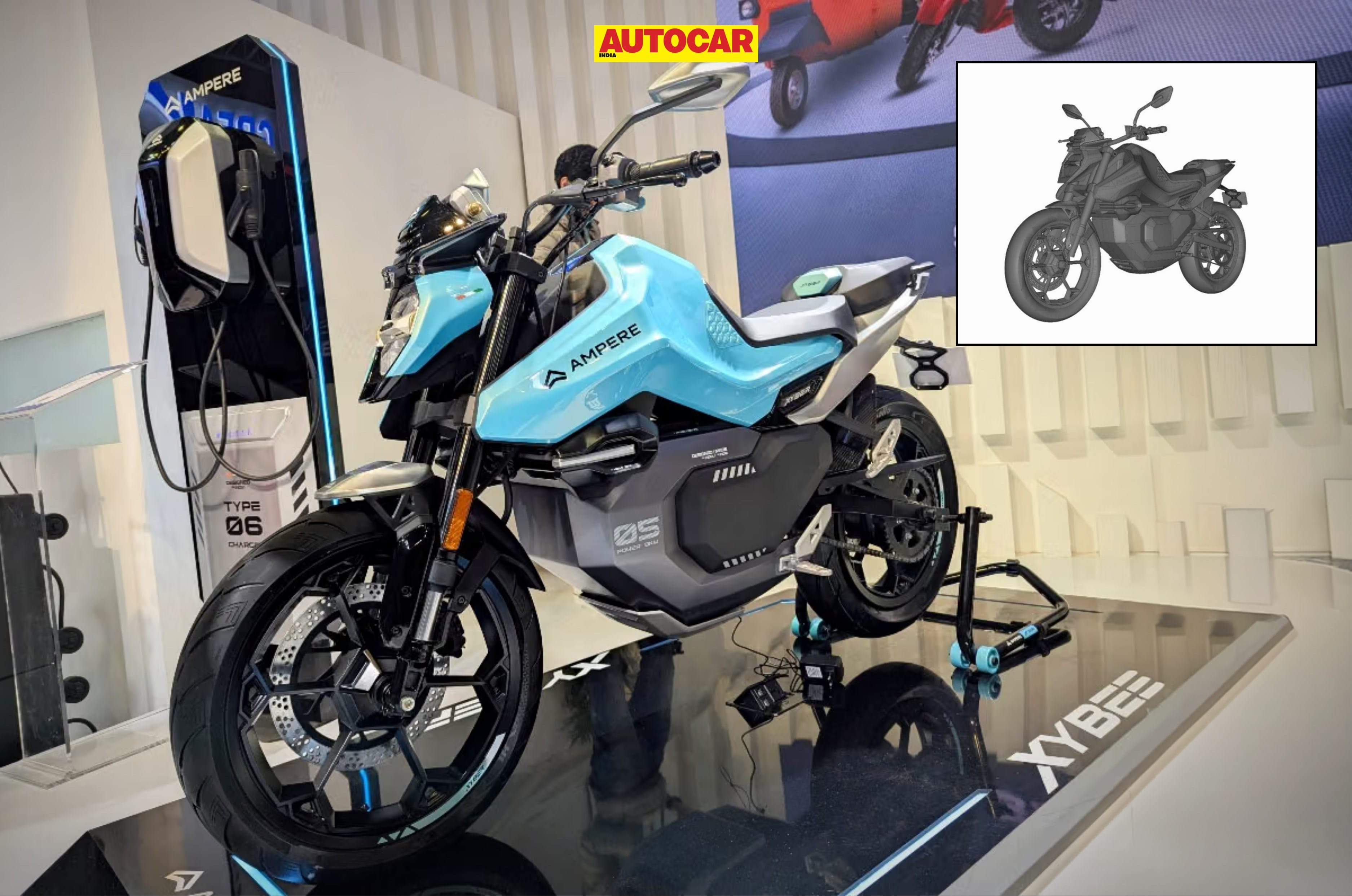 The Xyber concept featured a 10kW motor, claimed 200km range and DC fast charging.