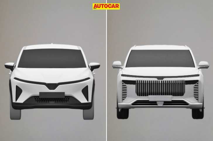 Vinfast VF6, VF9 facelift previewed with India design patent