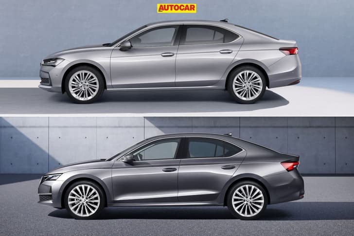 skoda superb and octavia side profiles