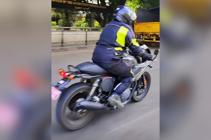 An outside spy shot showing the Continental GT 750's rear right quarter.