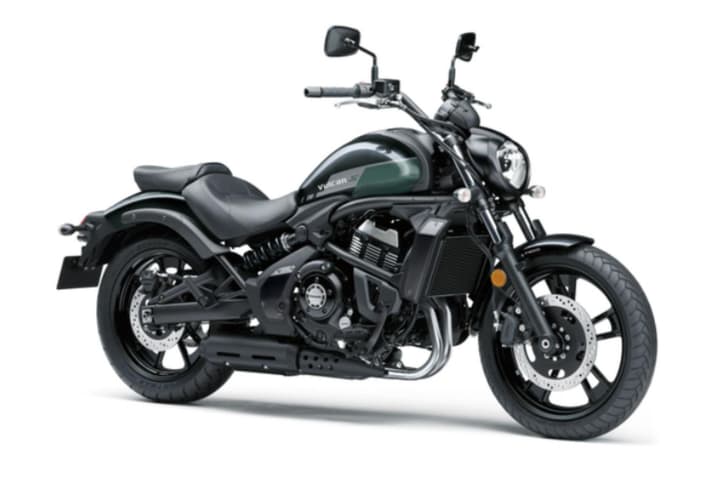 Render showing the Kawasaki Vulcan S in Metallic Carbon Gray colour.