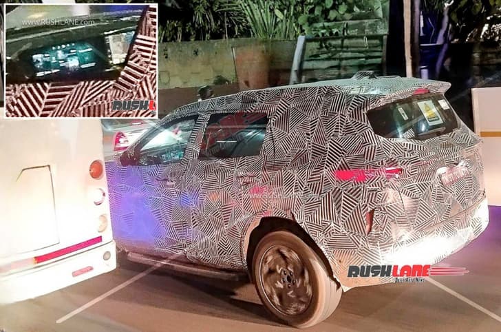 Tata Safari EV interior spied with triple-screen setup