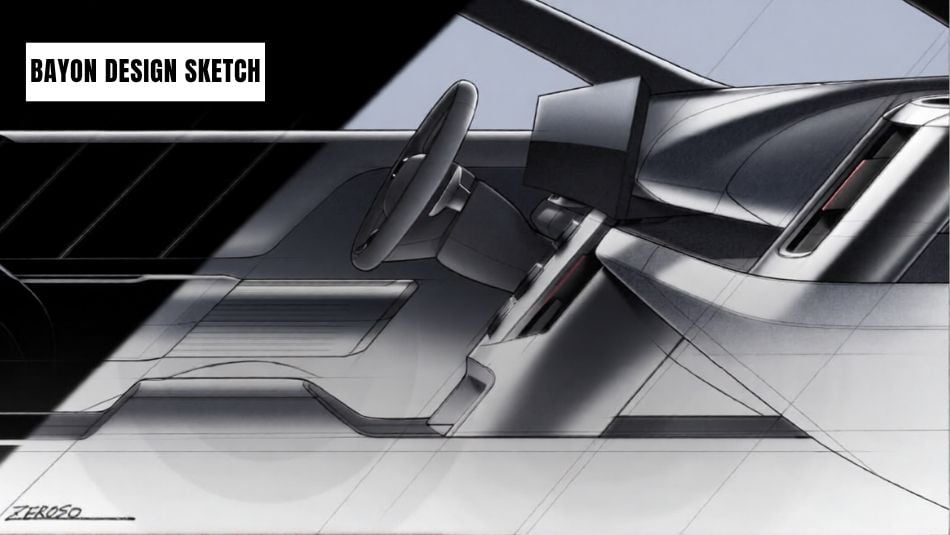 Hyundai Bayon interior design sketch