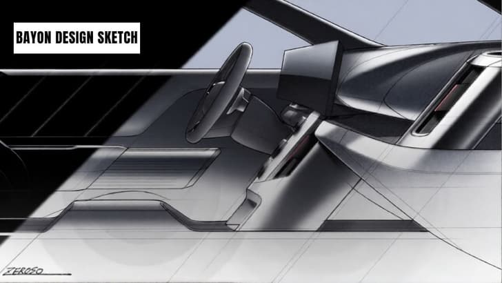 Hyundai Bayon interior design sketch