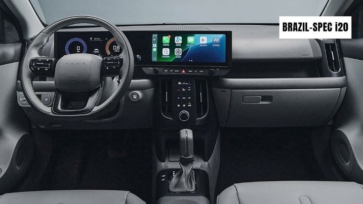 Brazil-spec 4th-gen Hyundai i20 dashboard