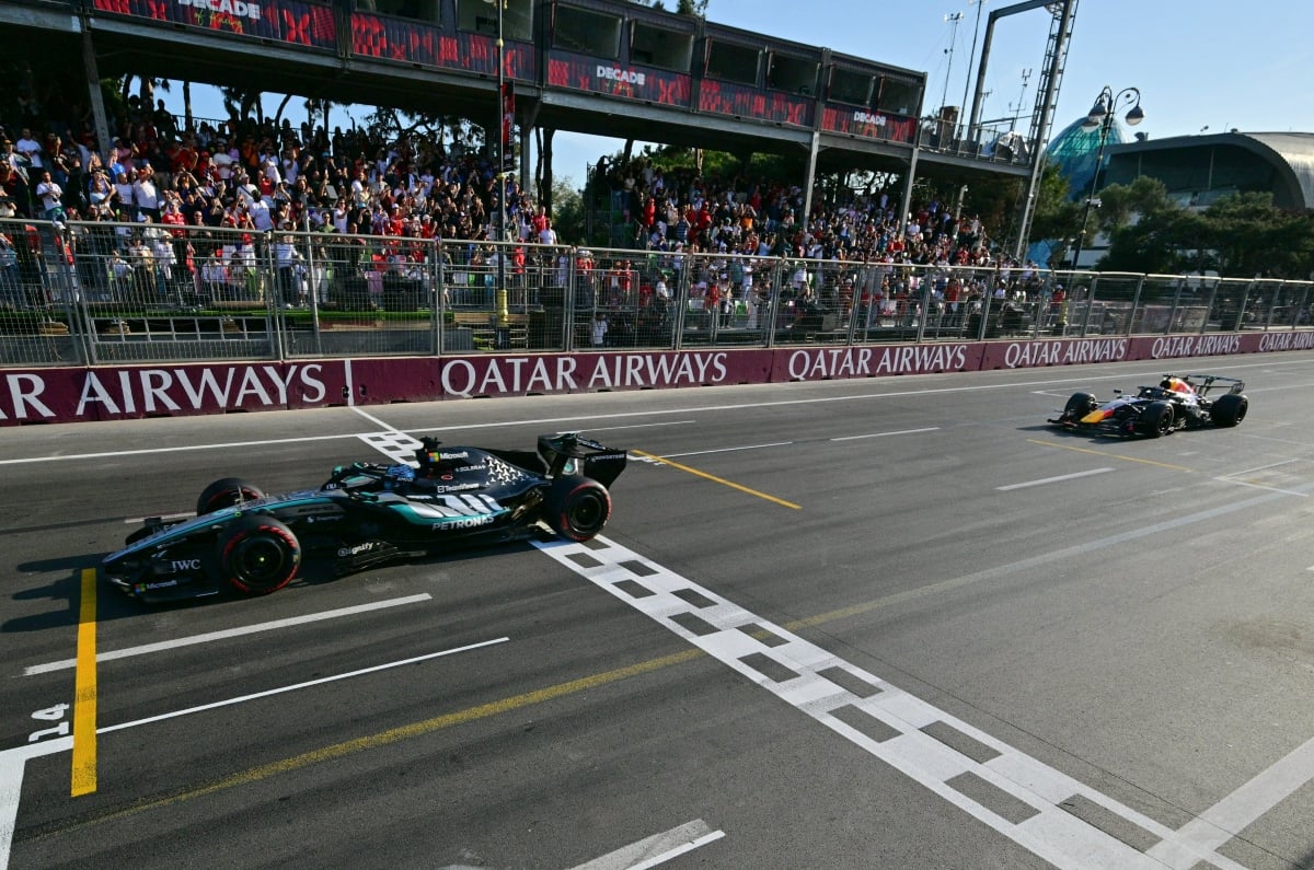 F1 Azerbaijan GP Russell Verstappen
