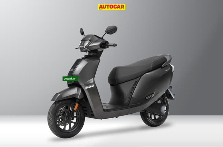 Studio render showing the front left quarter of Ampere Nexus EX+