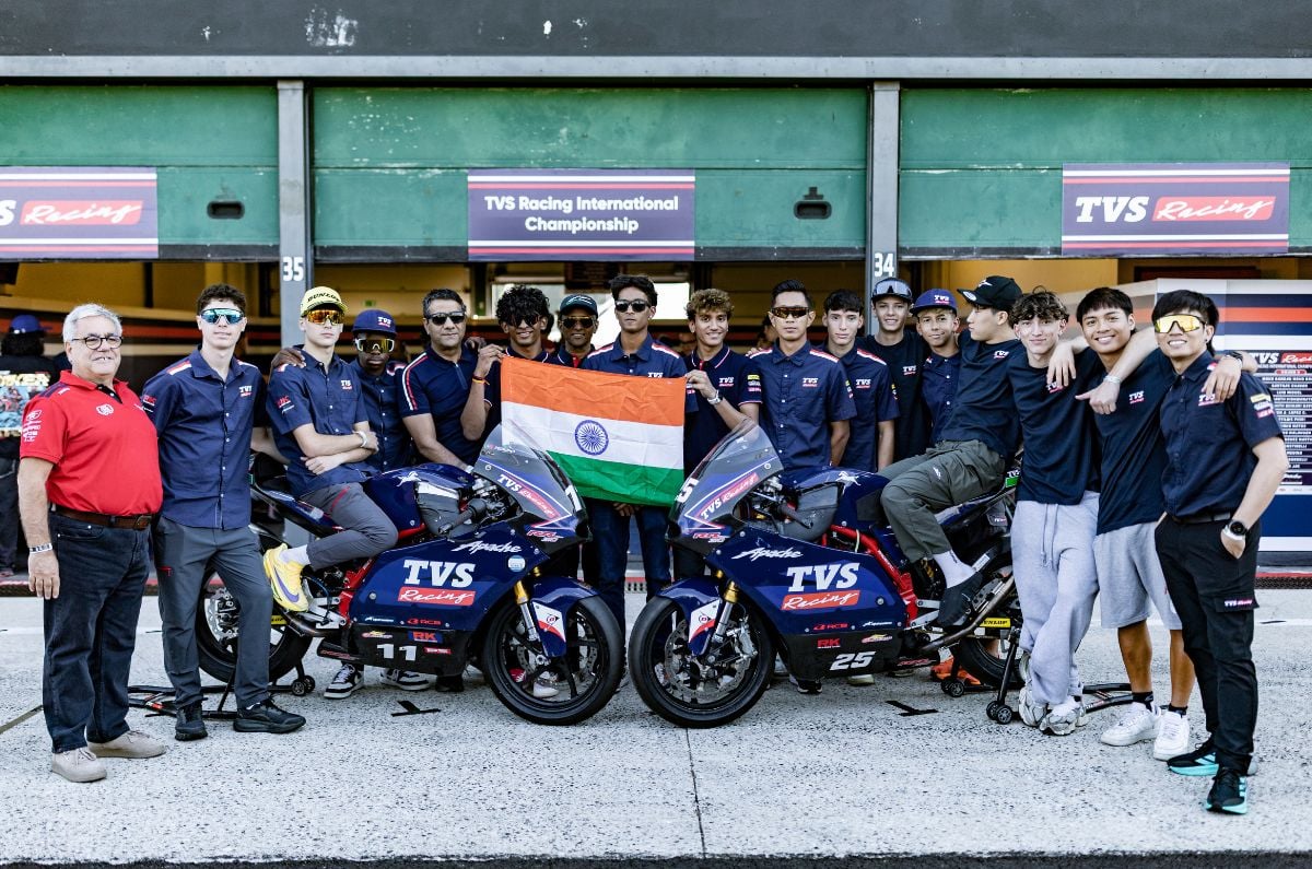 14 riders who participated on behalf of TVS Racing.