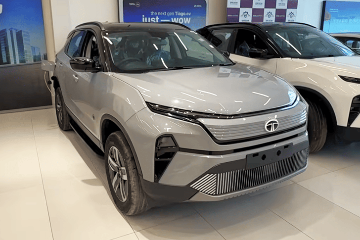 tata harrier ev in showroom
