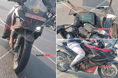 Bajaj Pulsar RS200 spotted with TFT display and USD fork