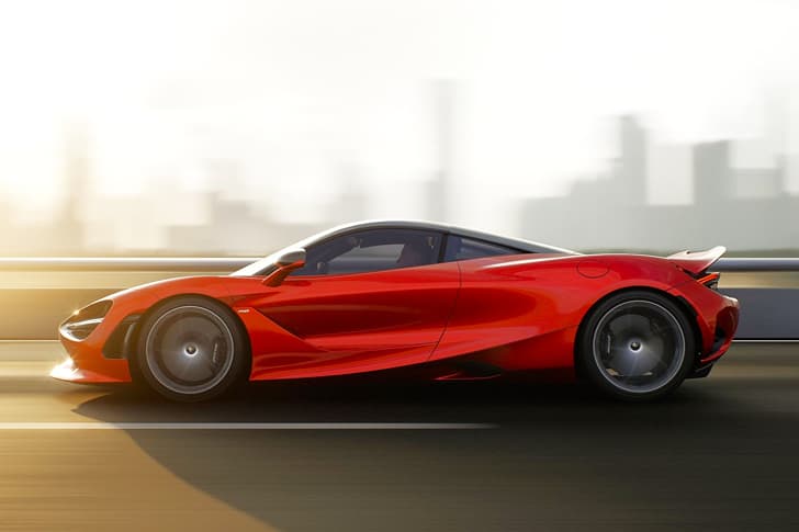 McLaren 750S driving on road McLaren 750S driving on road