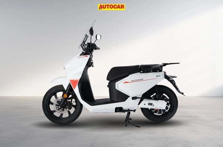 VLF Strada's left profile in Luna White colour.