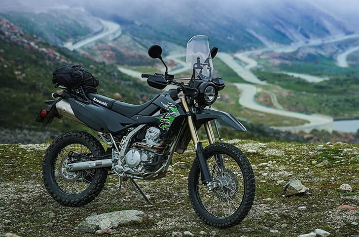 An outdoor shot of the new Kawasaki KLX300 XPL