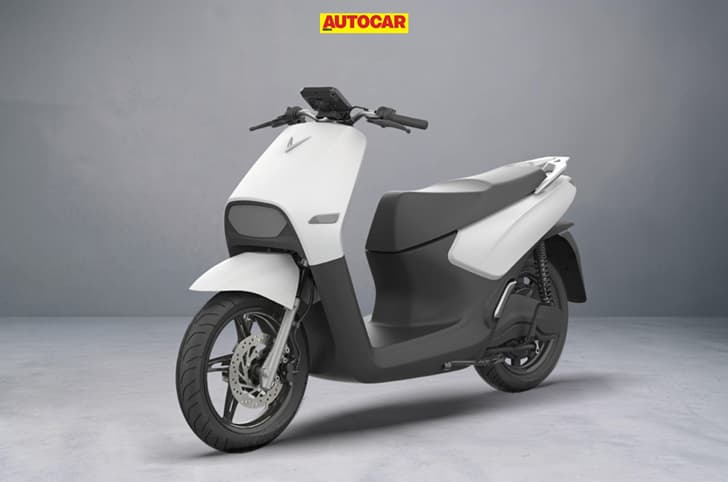 VinFast patent showing front left quarter of the upcoming e-scooter.