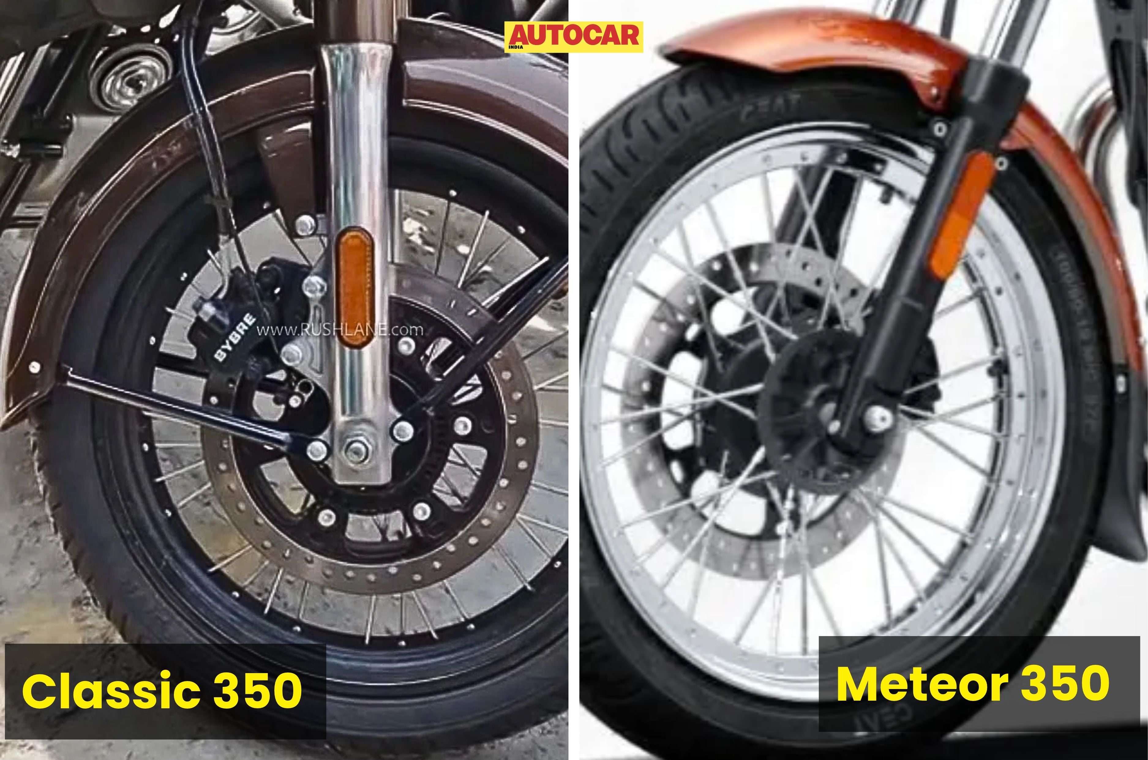 Royal Enfield Classic 350 spotted with tubeless spoke wheels