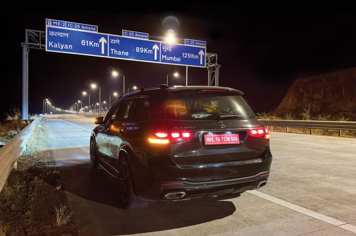 Mercedes Benz GLS on road