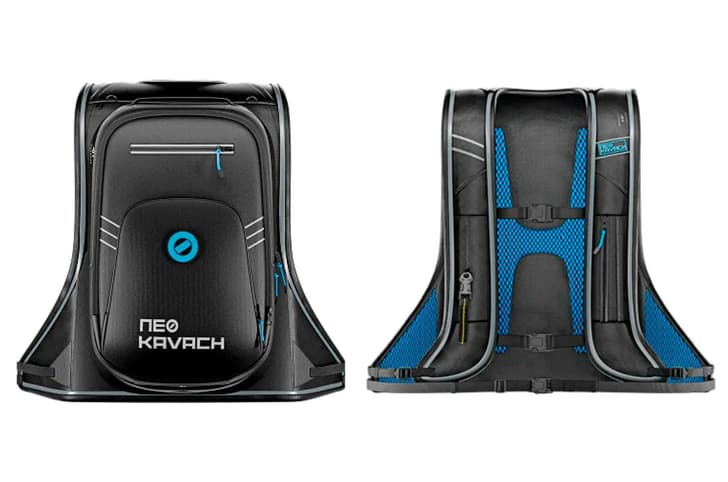 Neo Kavach Tech Pack pro front and rear view in studio