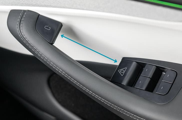 Tesla Model Y road test review Tesla Model Y interior door handle