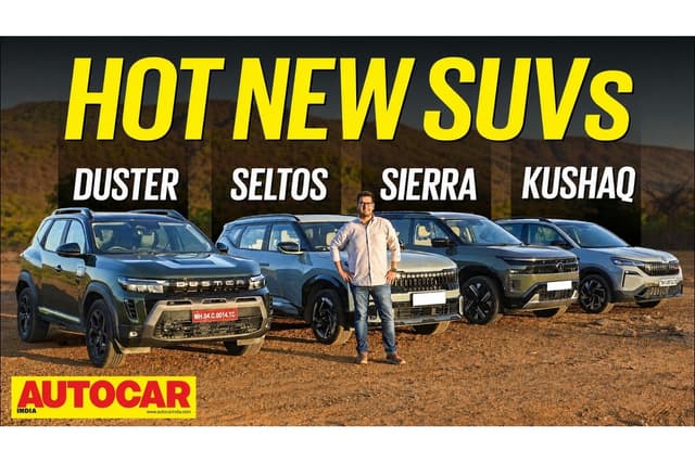 Renault Duster vs Kia Seltos vs Tata Sierra vs Skoda Kushaq video comparison