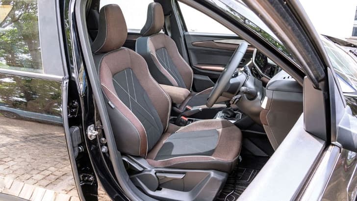 Renault Duster 1.0-litre turbo brown seat upholstery