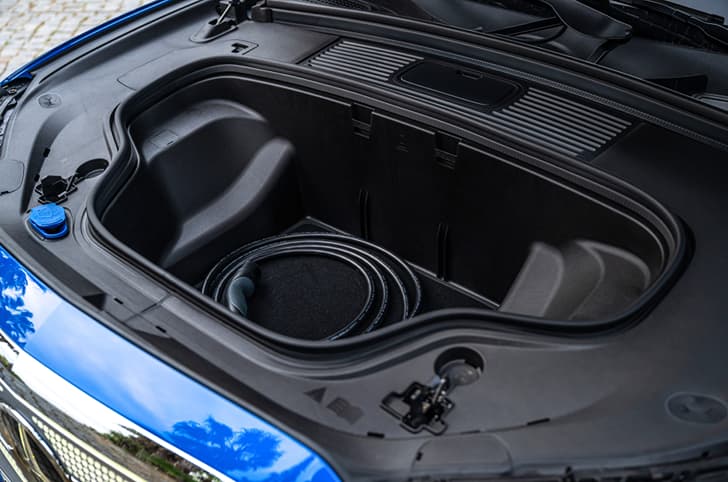 Mercedes Benz GLC EV frunk space Mercedes Benz GLC EV frunk space