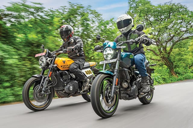Royal Enfield Guerrilla 450 vs Triumph Tracker 400 Comparison: Street Brawl