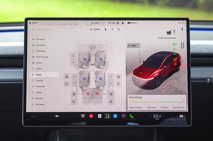 Tesla Model Y L seat functions Tesla Model Y L seat functions