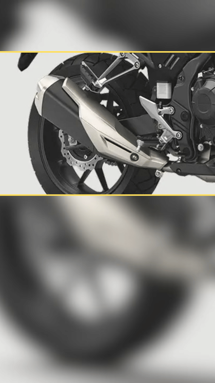 Honda NX500 rear wheel and exhaust