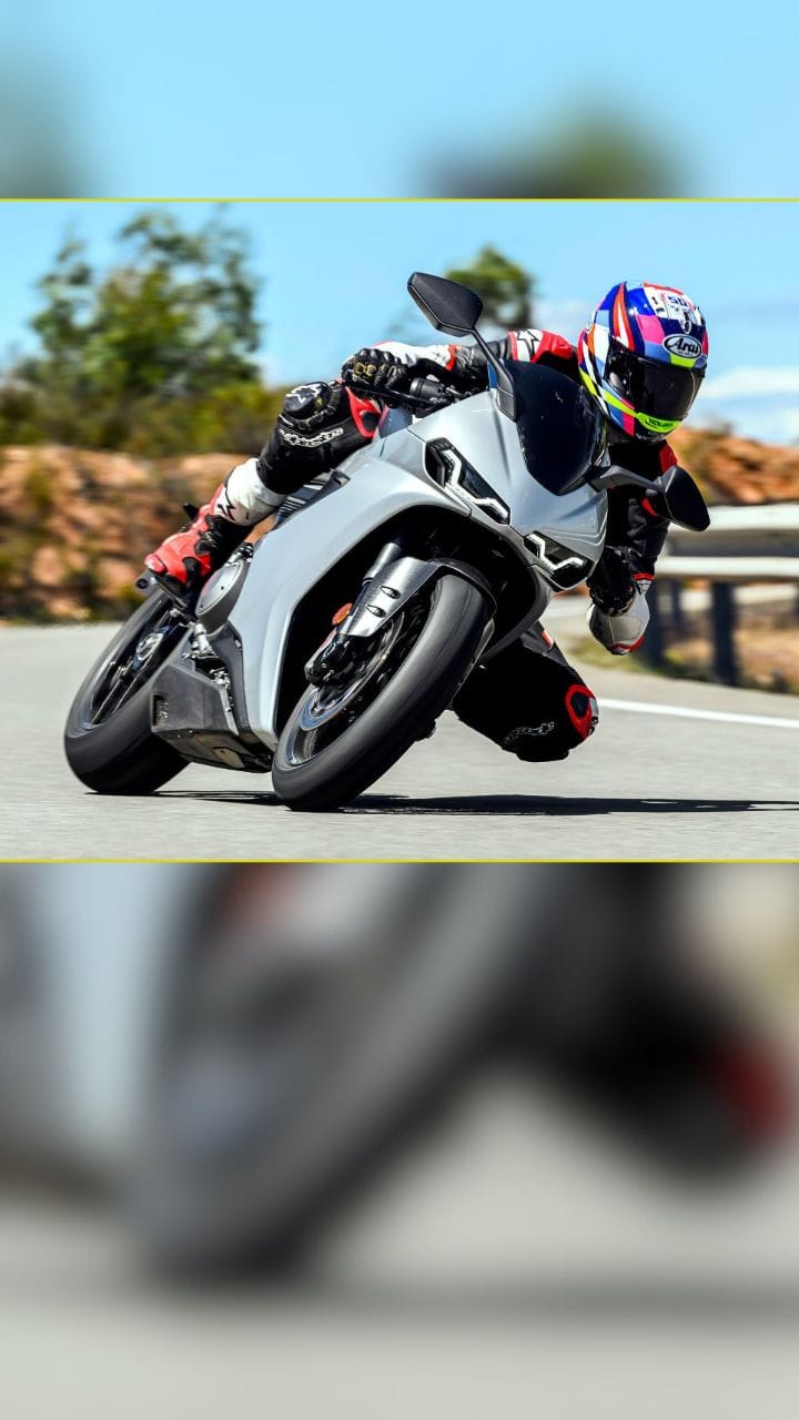Norton Manx R riding shot